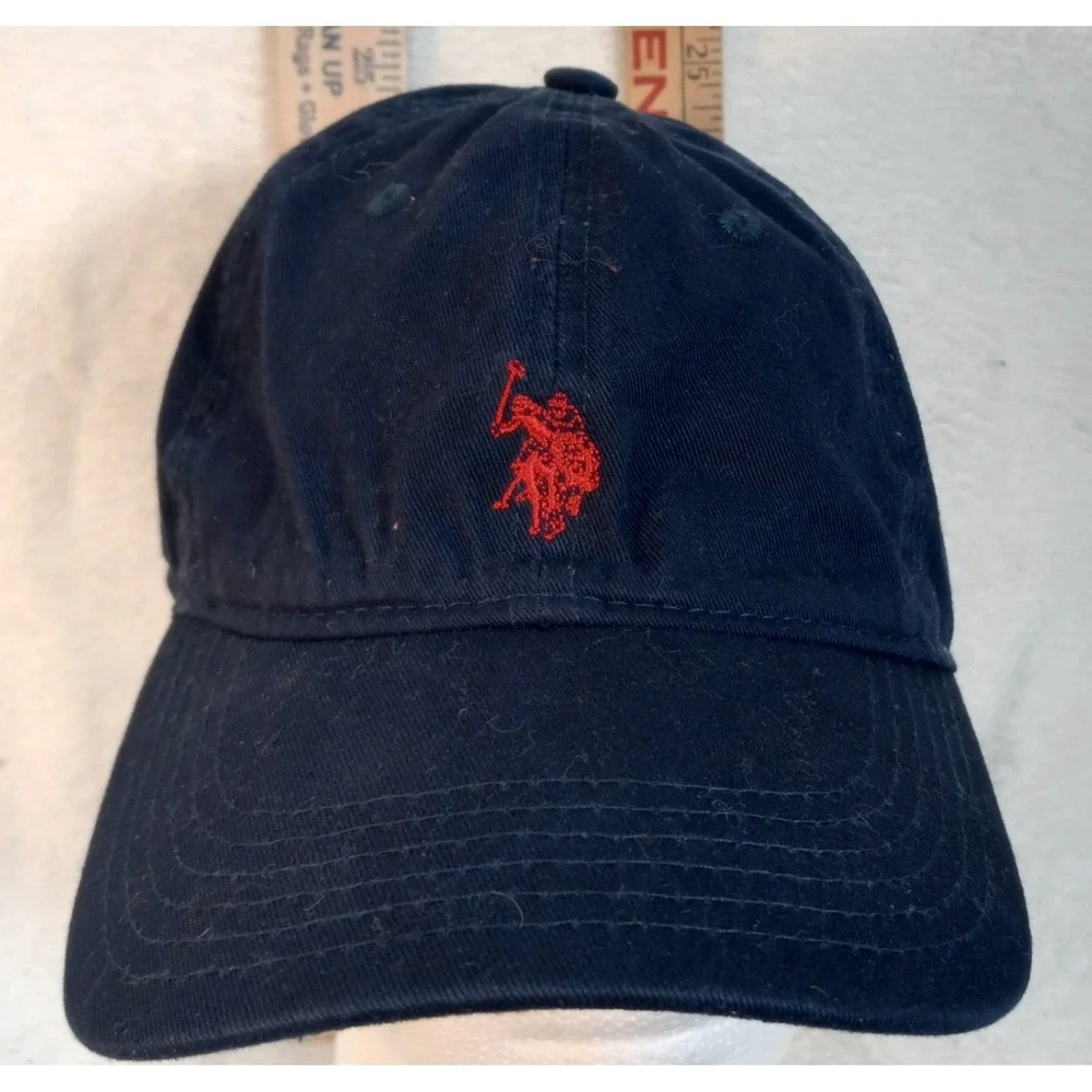 US Polo Assn. Hat Cap Strapback One Size Blue Denim Adj Logo 2 POLO PLAYERS